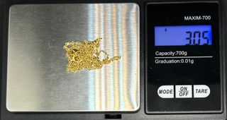 Cadena Forzada de oro 18k, 3.05g, 51cm.