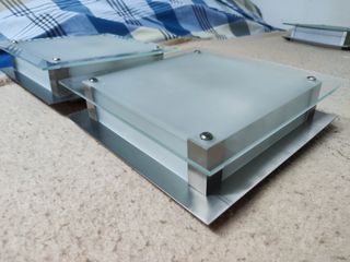 2 Apliques de Pared - Metal y Cristal