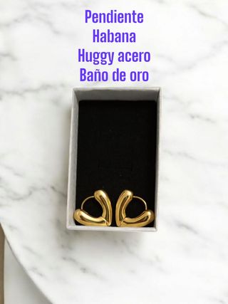 Pendientes Huggy Oro - Acero
