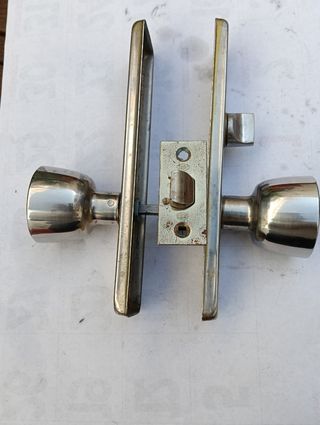 Pomo puerta antiguo - Acero niquilado