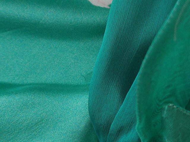 Vestido fiesta verde estampado 36