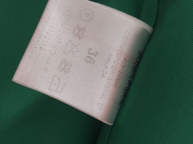 Vestido fiesta verde estampado 36