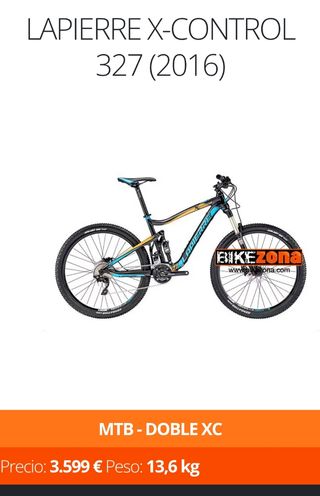 Bicicleta Doble Suspensión LAPIERRE TALLA L