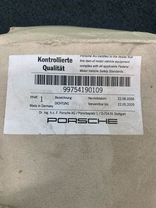 JUNTA SELLO LUNA DELANT PORSCHE 997 CAYMAN BOXSTEE