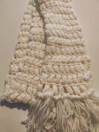 Bufanda blanca | Tejido puff