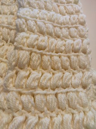 Bufanda blanca | Tejido puff