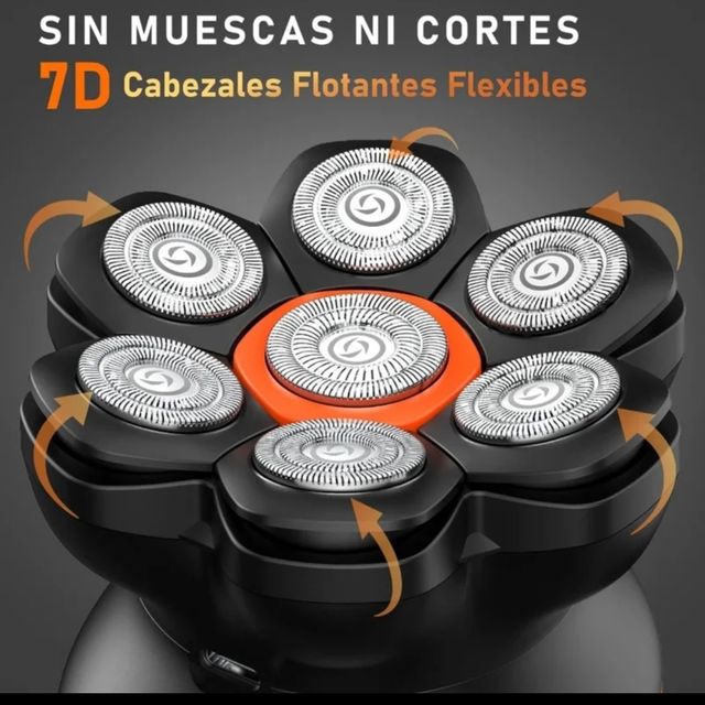 Afeitadora cabeza hombre con 7 cabezales NUEVA