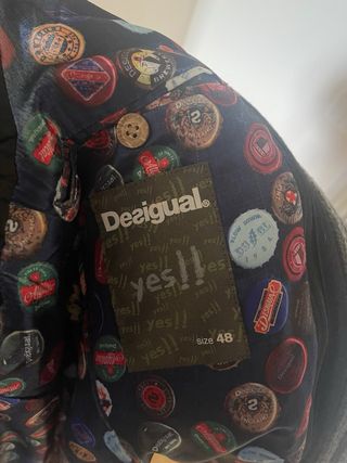 Americana Desigual M - Gris/Azul