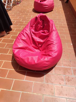 Puff Pera Rosa - Piel Sintética
