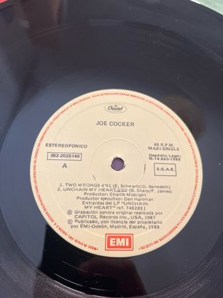 Vinilo Joe Cocker en España 88