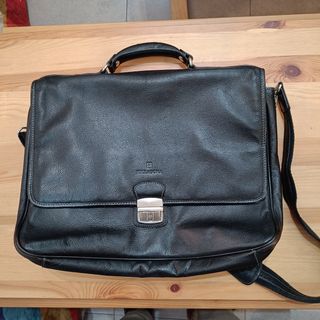 Hexagona-Bolsa tipo reportero de piel