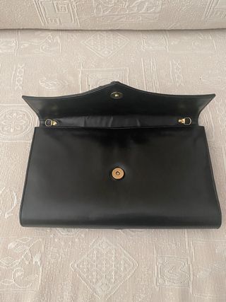 Bolso Piel Negro Cocodrilo