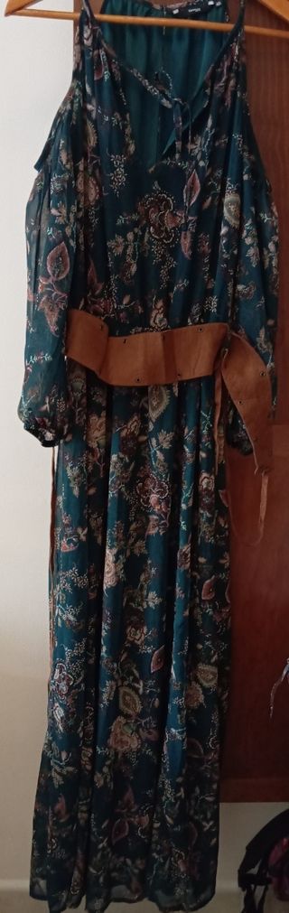 Vestido largo estampado - como nuevo