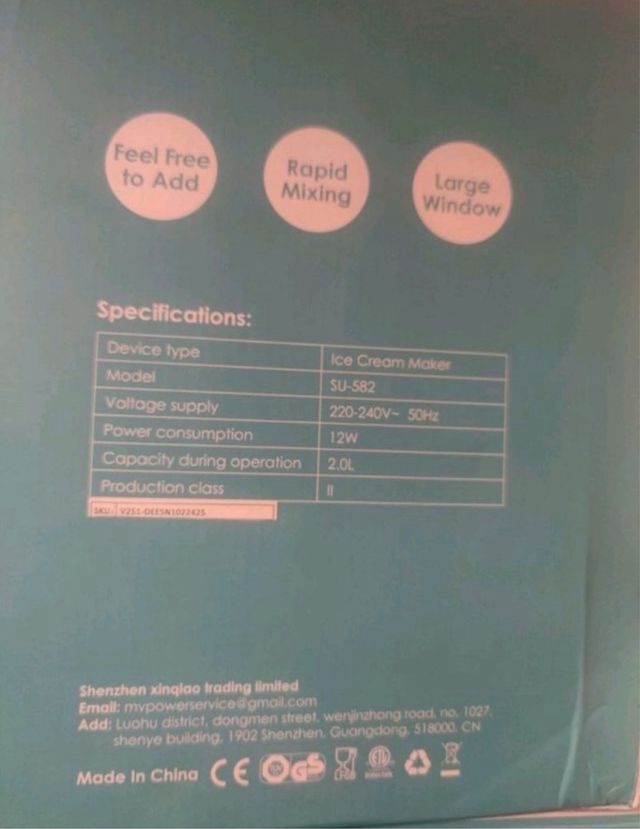 Heladera de helados 2L - Máquina para hacer helado