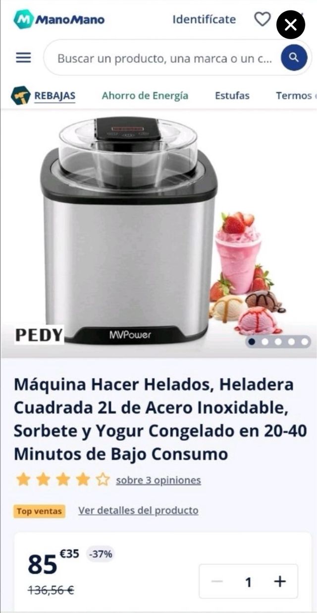 Heladera de helados 2L - Máquina para hacer helado