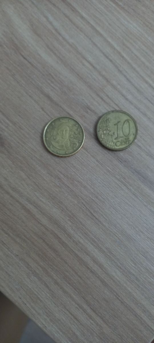 2 Monedas2 de Francia la madanm 2002y2006