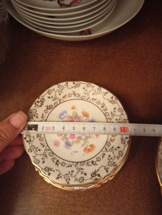 Juego de Postre - Porcelana Antigua Dorada