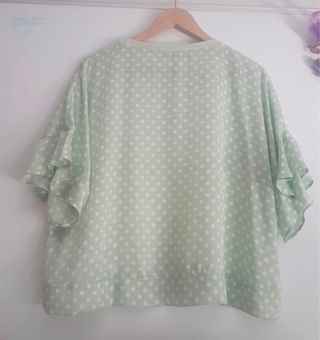 Blusa Zara lunares verde