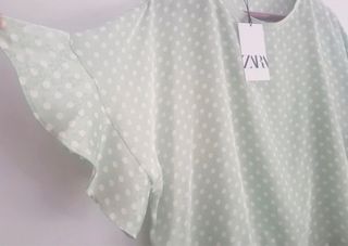 Blusa Zara lunares verde