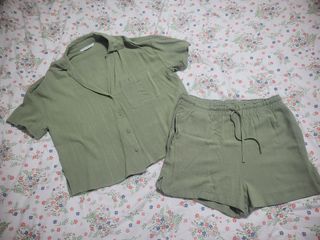 Conjunto blusa pantalon lino