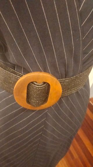 Vestido rayado azul marino