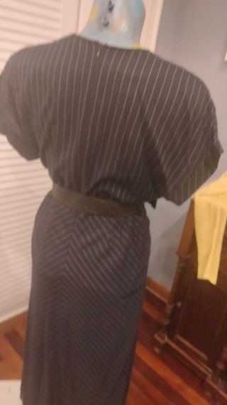 Vestido rayado azul marino