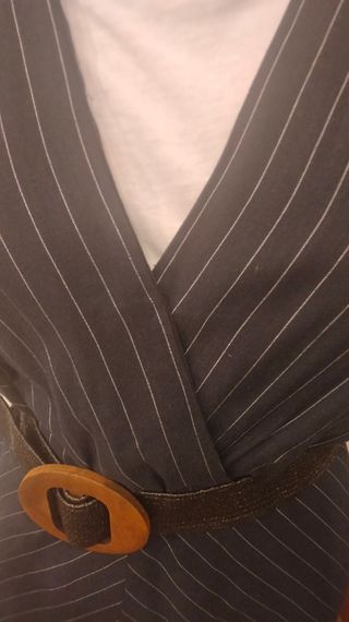 Vestido rayado azul marino