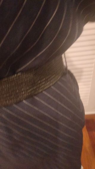 Vestido rayado azul marino