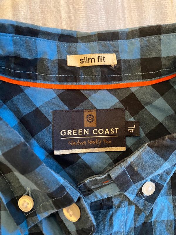 Camisa GREEN COAST L - cuadros azul