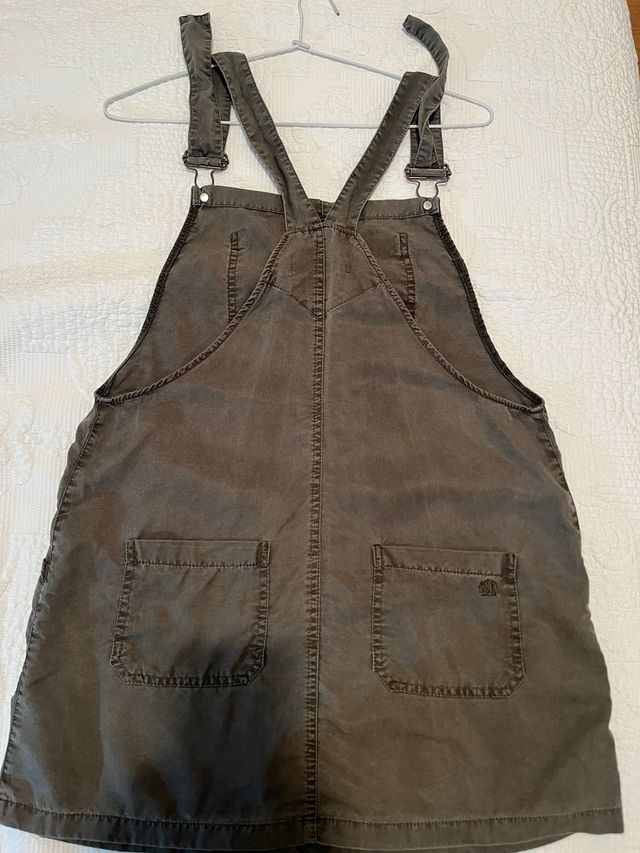 Vestido peto verde militar