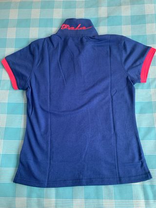 Polo Ralph Lauren azul y rosa - Talla S