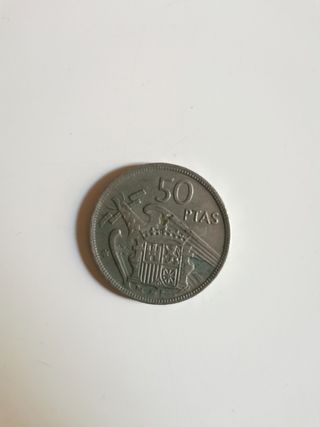 Moneda 50 pesetas 1957 estrella 60