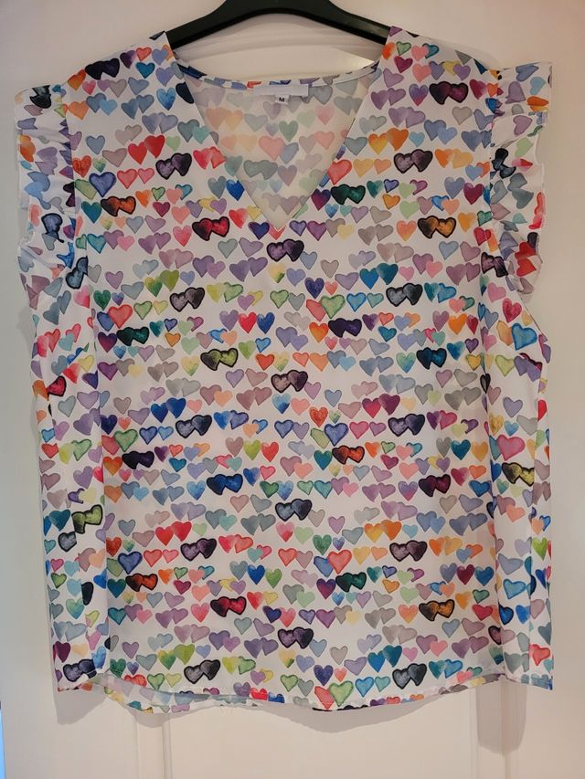 Blusa corazones multicolor 
