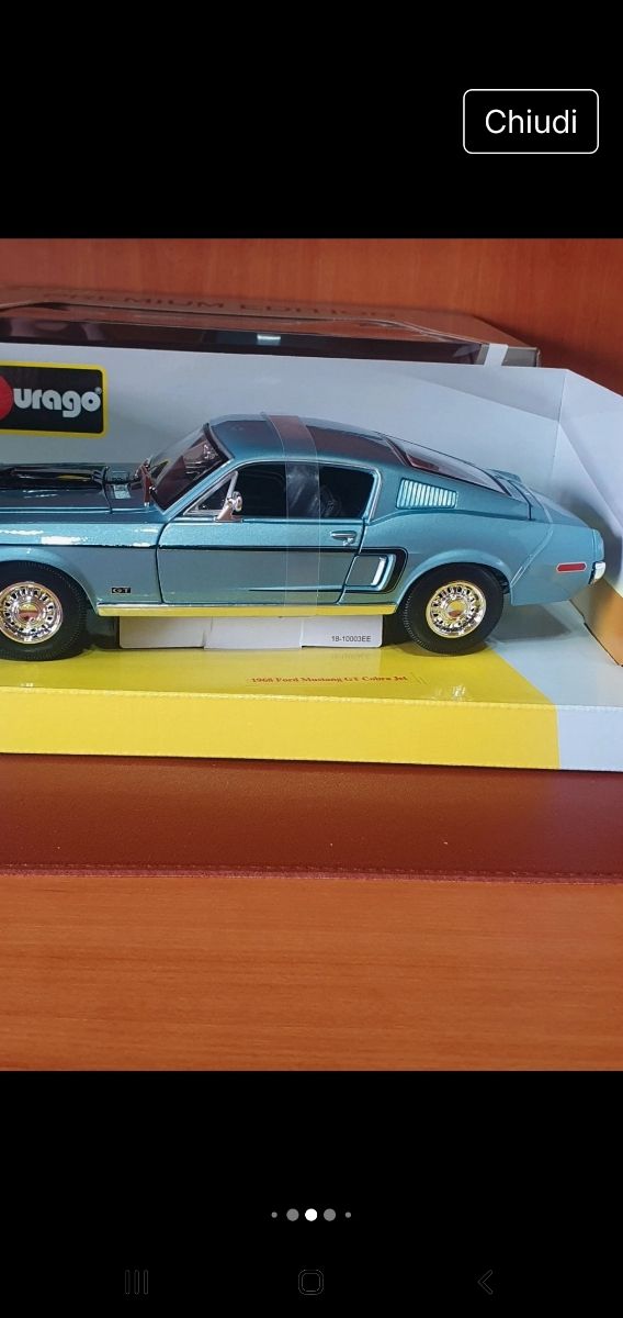 Ford Mustang GT Cobra Jet Bburago scala da 1/18