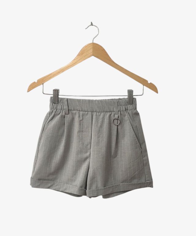 Short cintura alta gris mujer Bershka Talla S
