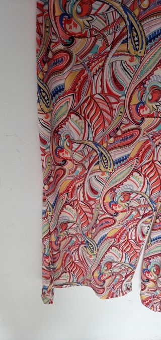 Mono largo estampado rojo