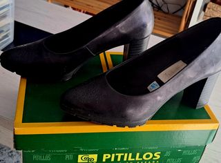Zapatos Pitillos negros tacón 