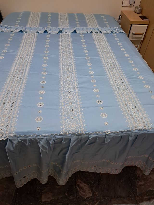 Cubrecama ,terlenca, algodón,para cama d76e 1,35