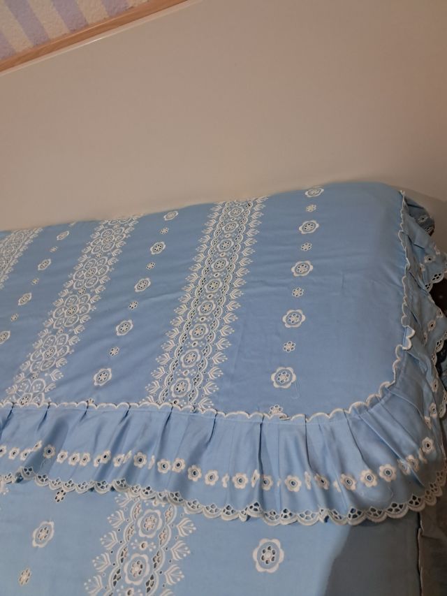Cubrecama ,terlenca, algodón,para cama d76e 1,35