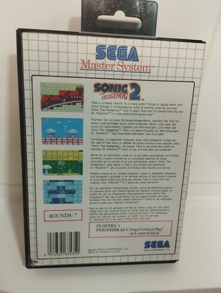 Lote de videojuegos Sonic para Máster Sistem.