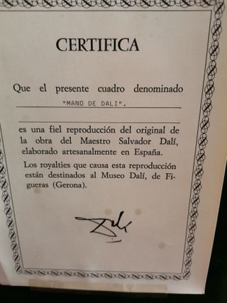 CUADRO LA MANO DE DALÍ