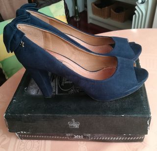 Zapatos Xti peep toe, azul marino, 41