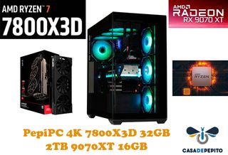 PepiPC Gaming 7800X3D 32GB 2TB RX 9070XT 16GB