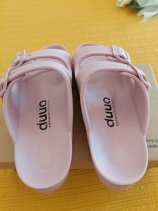 Chanclas duuo rosas - talla 38