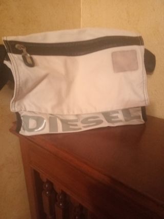 Borsa Diesel vintage bianca e grigia