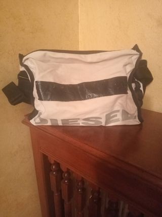 Borsa Diesel vintage bianca e grigia