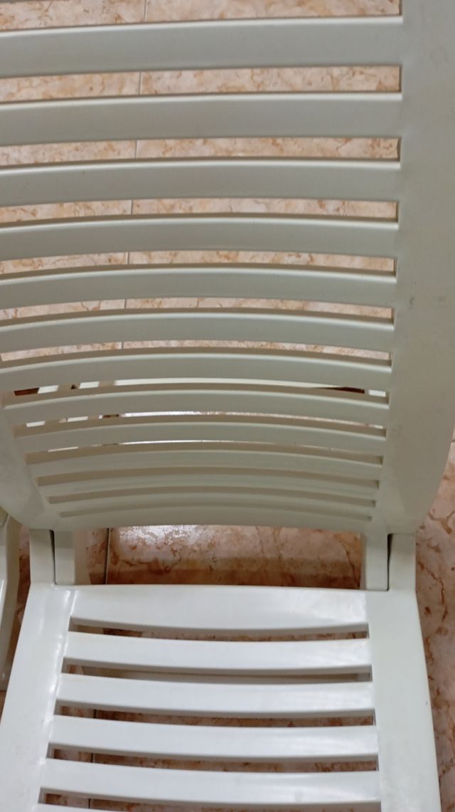 2 Sillas playa plegables blancas