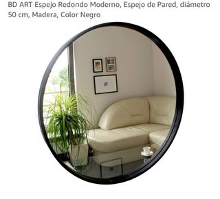 Espejo Redondo BD ART 50cm Negro
