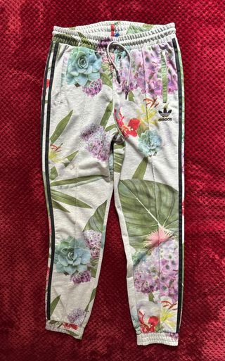 Adidas Pantalón chándal flores Mujer S  36 / 38