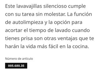 Lavavajillas Blanco - Bajo Encimera